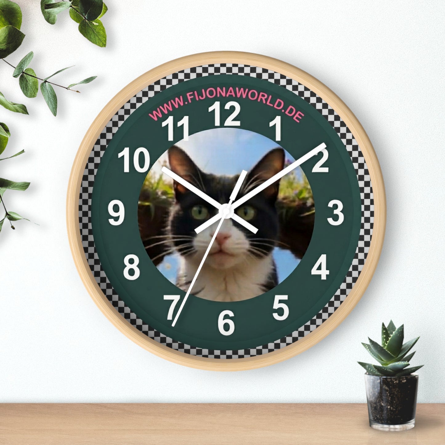 🕒 Offizielle Fijonaworld Signatur Wanduhr 🐾 Werkstatt-Edition