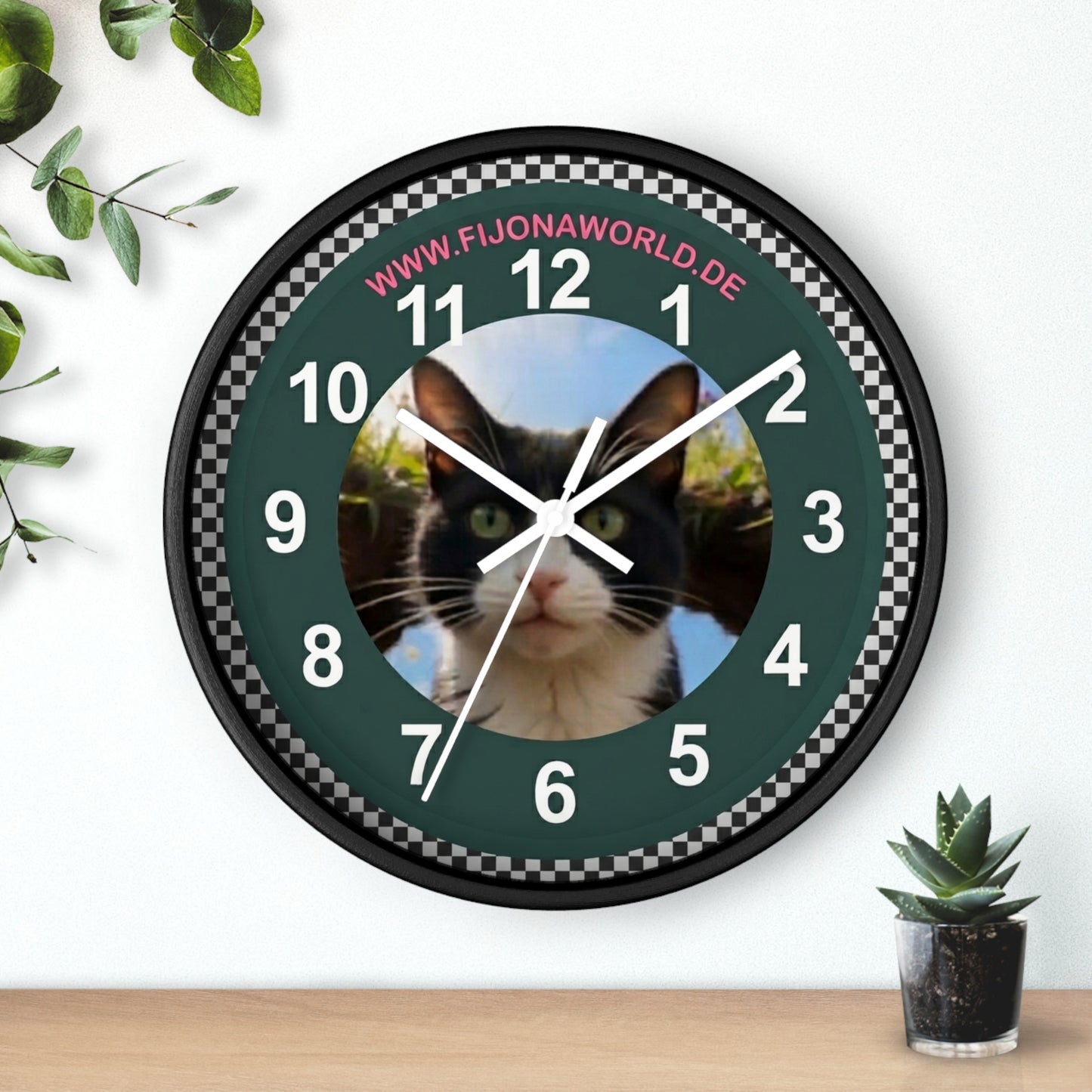 🕒 Offizielle Fijonaworld Signatur Wanduhr 🐾 Werkstatt-Edition