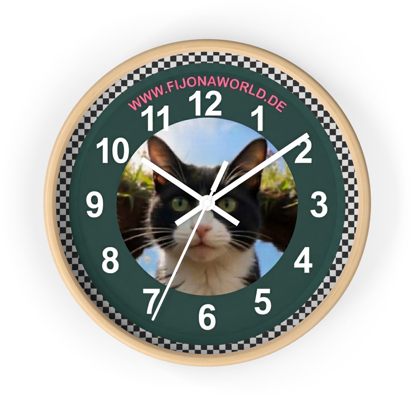 🕒 Offizielle Fijonaworld Signatur Wanduhr 🐾 Werkstatt-Edition