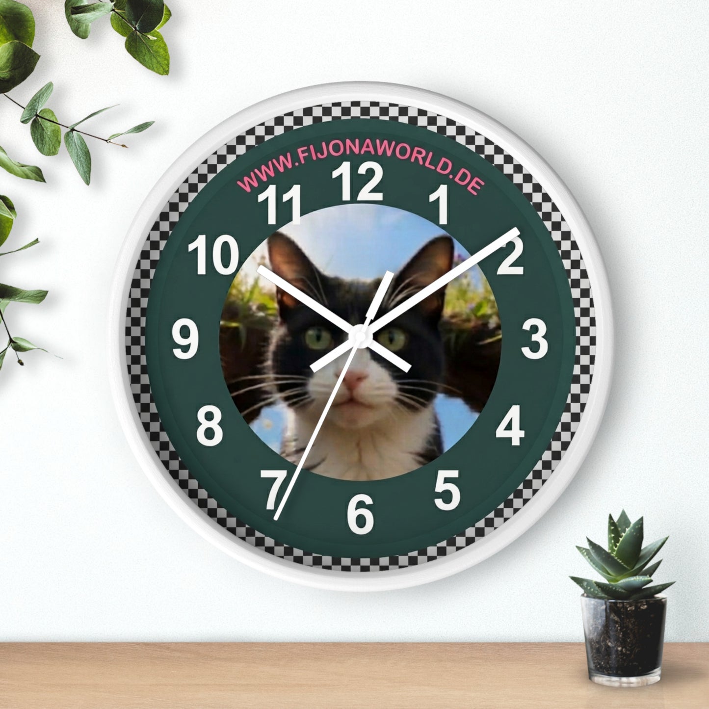 🕒 Offizielle Fijonaworld Signatur Wanduhr 🐾 Werkstatt-Edition