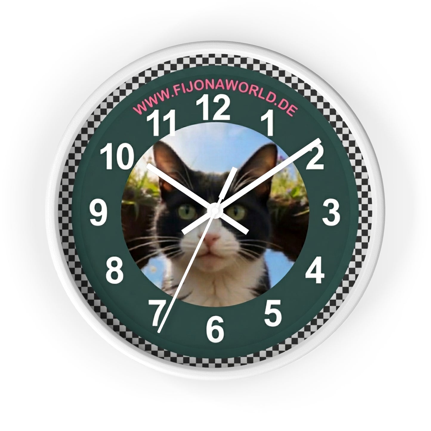 🕒 Offizielle Fijonaworld Signatur Wanduhr 🐾 Werkstatt-Edition