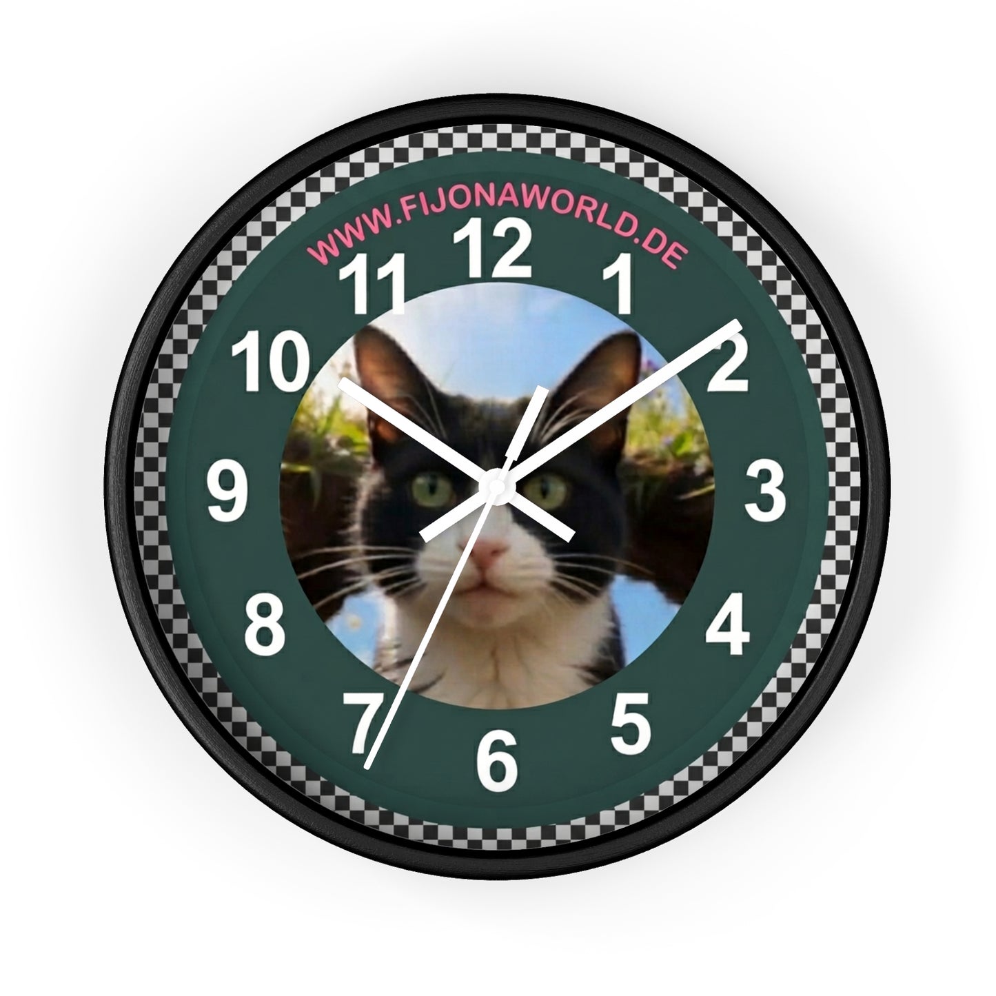 🕒 Offizielle Fijonaworld Signatur Wanduhr 🐾 Werkstatt-Edition