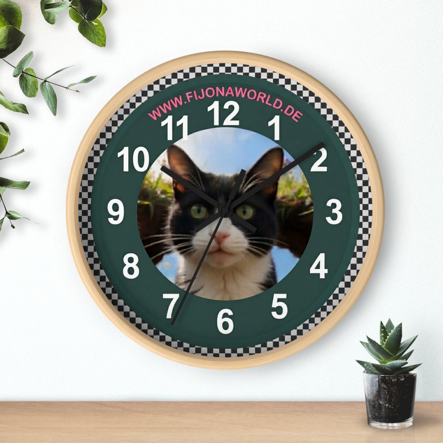 🕒 Offizielle Fijonaworld Signatur Wanduhr 🐾 Werkstatt-Edition