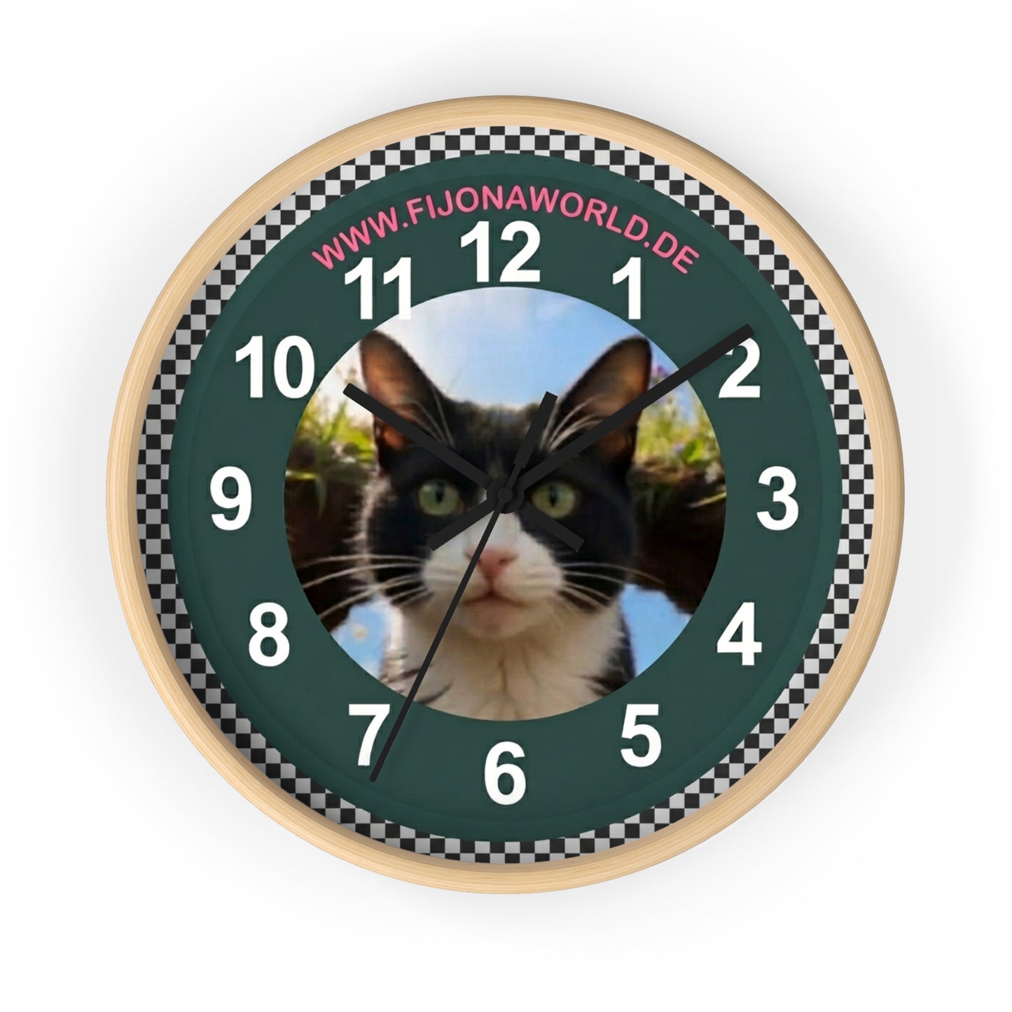 🕒 Offizielle Fijonaworld Signatur Wanduhr 🐾 Werkstatt-Edition