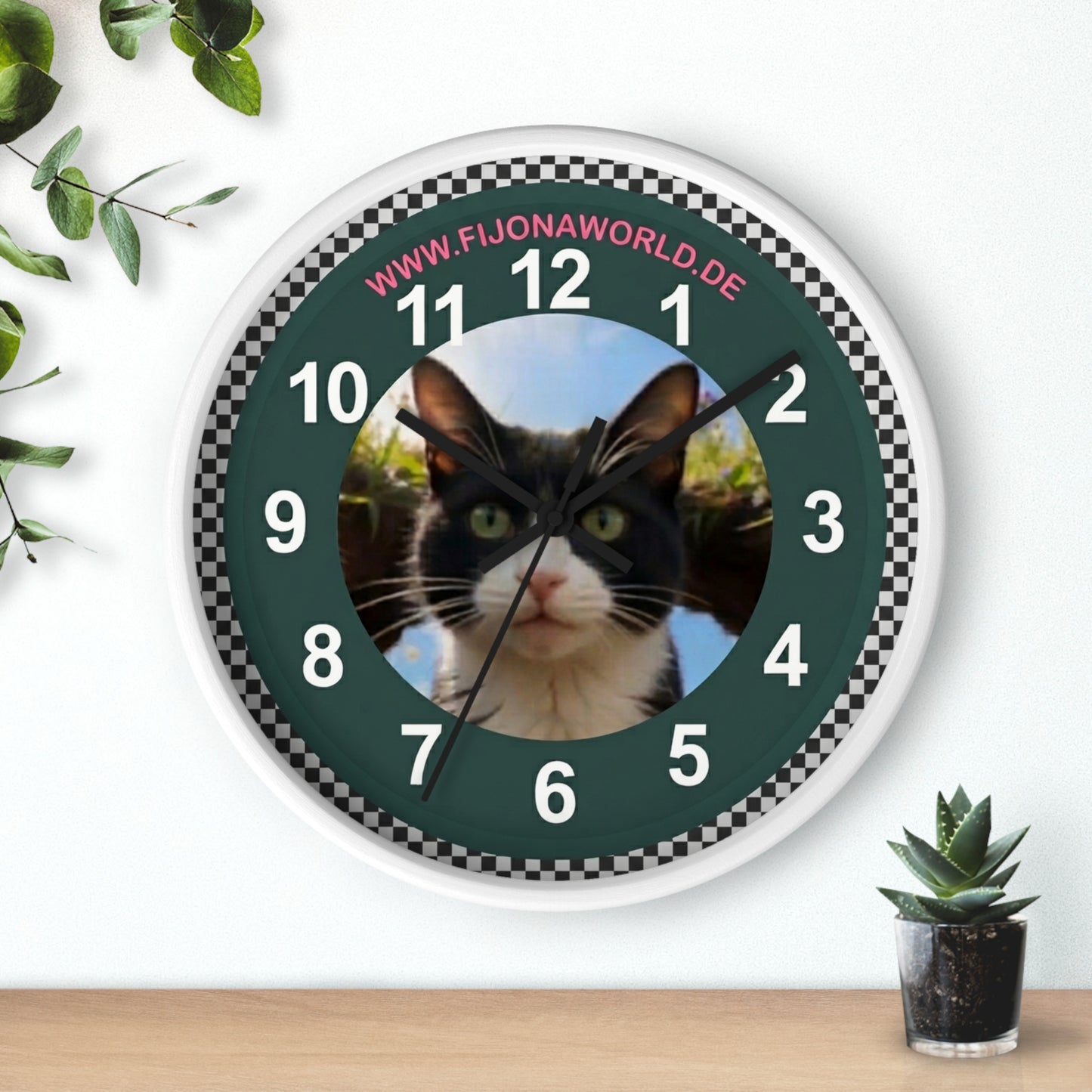 🕒 Offizielle Fijonaworld Signatur Wanduhr 🐾 Werkstatt-Edition