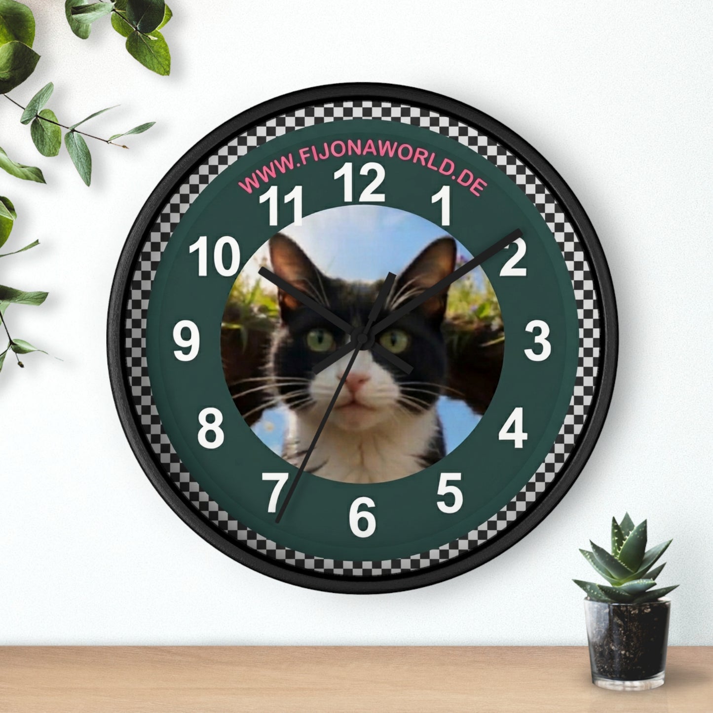 🕒 Offizielle Fijonaworld Signatur Wanduhr 🐾 Werkstatt-Edition