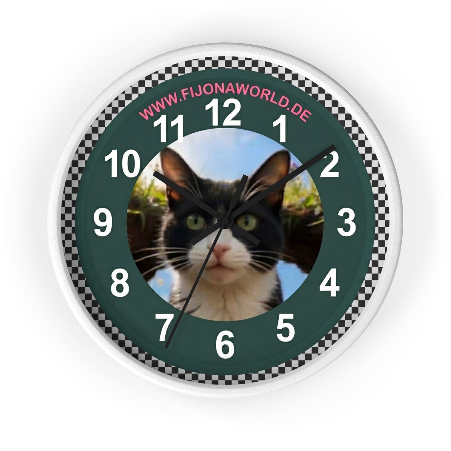 🕒 Offizielle Fijonaworld Signatur Wanduhr 🐾 Werkstatt-Edition